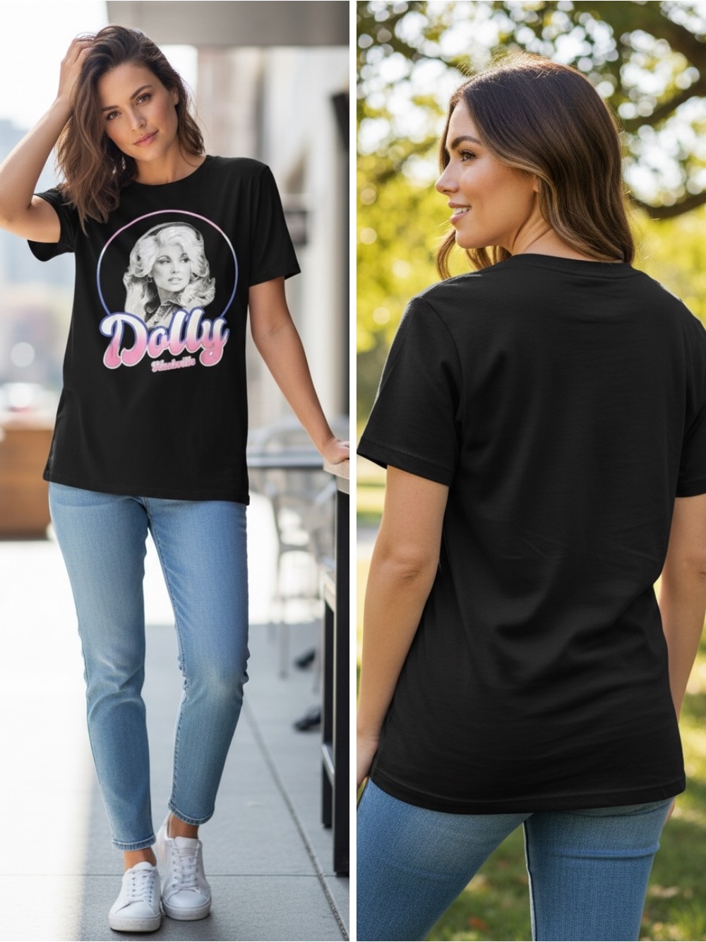 NWT Dolly Parton Nashville Black Tee Shirt XL